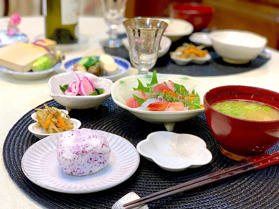 20200726-1 お夕飯はヘルシーに😬お結びはブランチの残り物🍙|Seikoさん