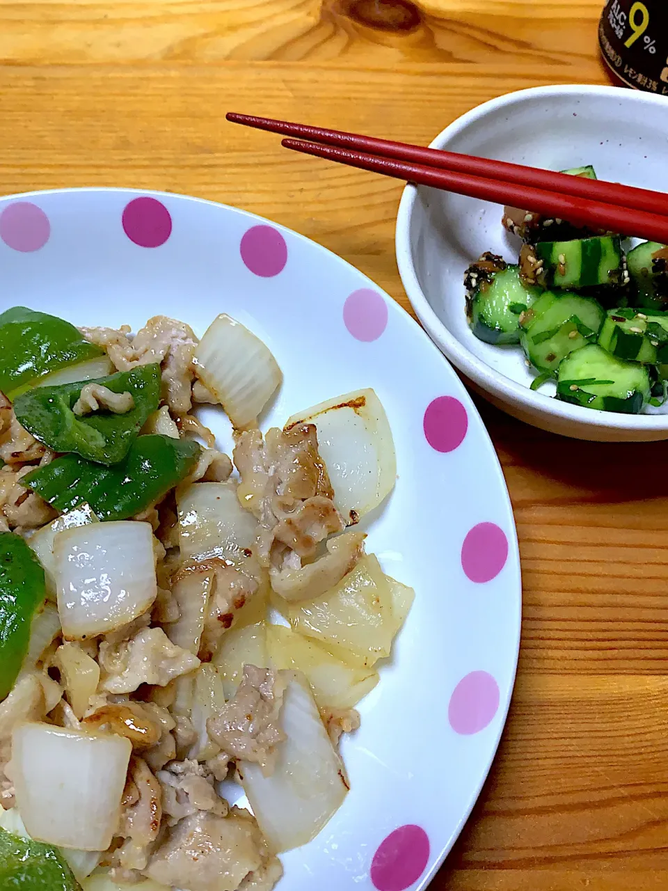 豚バラのマヨ醤油炒め、きゅうりの塩昆布梅和え|kaaaaaさん