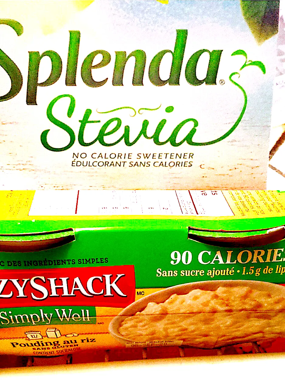 Splenda stevia and a rice pudding|ninja kittyさん