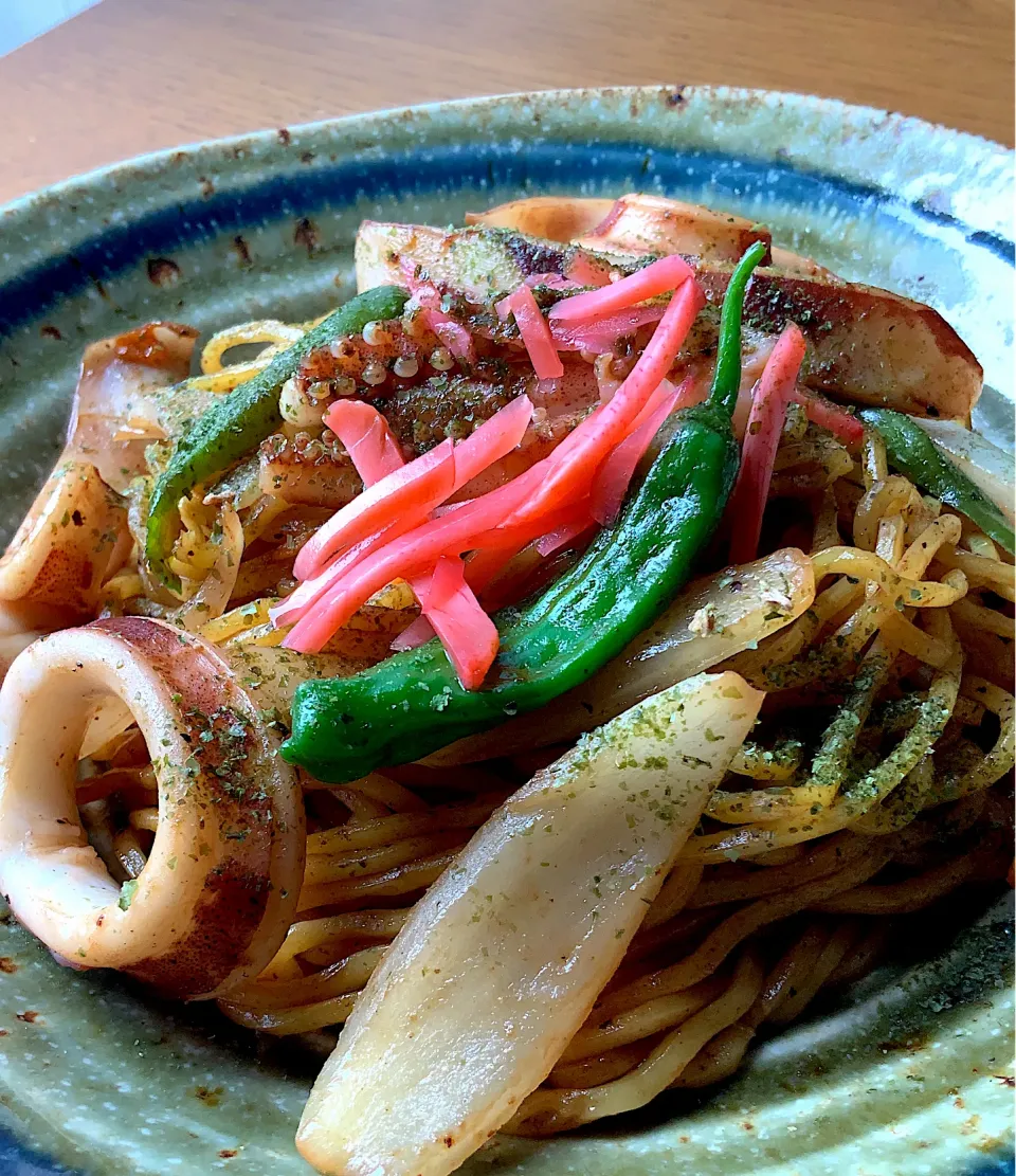 スルメイカdeいか焼きそば🦑|9421beruさん