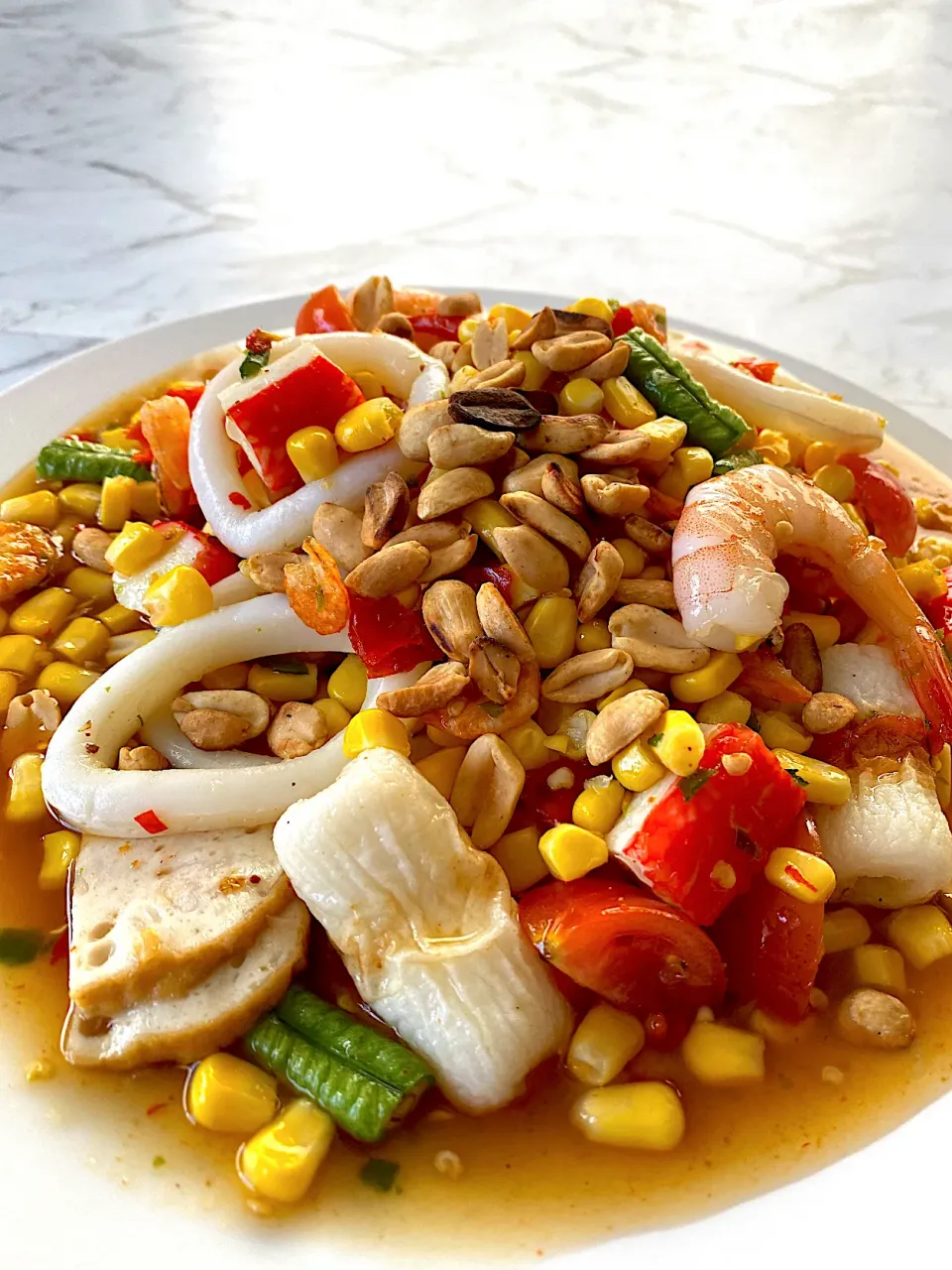 Snapdishの料理写真:Thai Spicy Corn Salad|Immekoさん