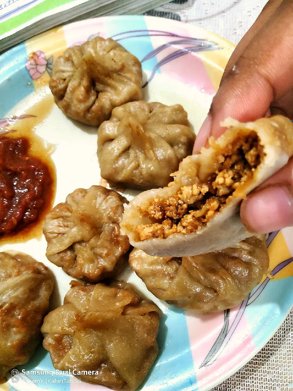 paneer spicy momos with homemade chutney |IndianHands🙏さん