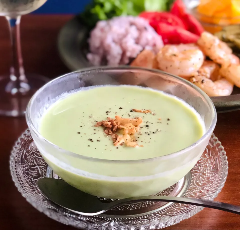 冷製枝豆スープ　　　　　　　　　　　　Cold edamame soup|マユマユさん