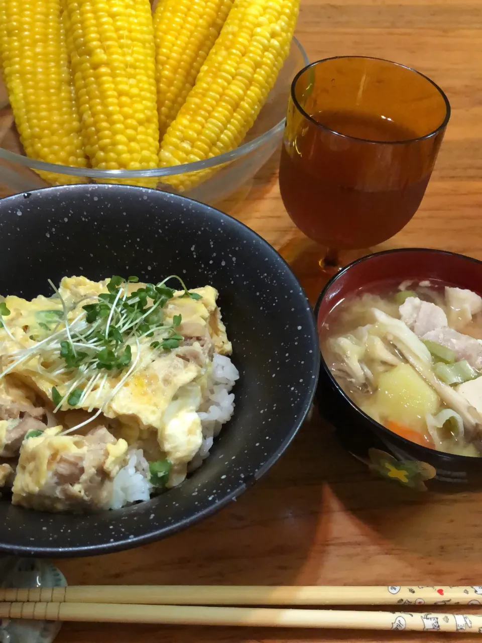 親子丼と豚汁🐷|みほさん