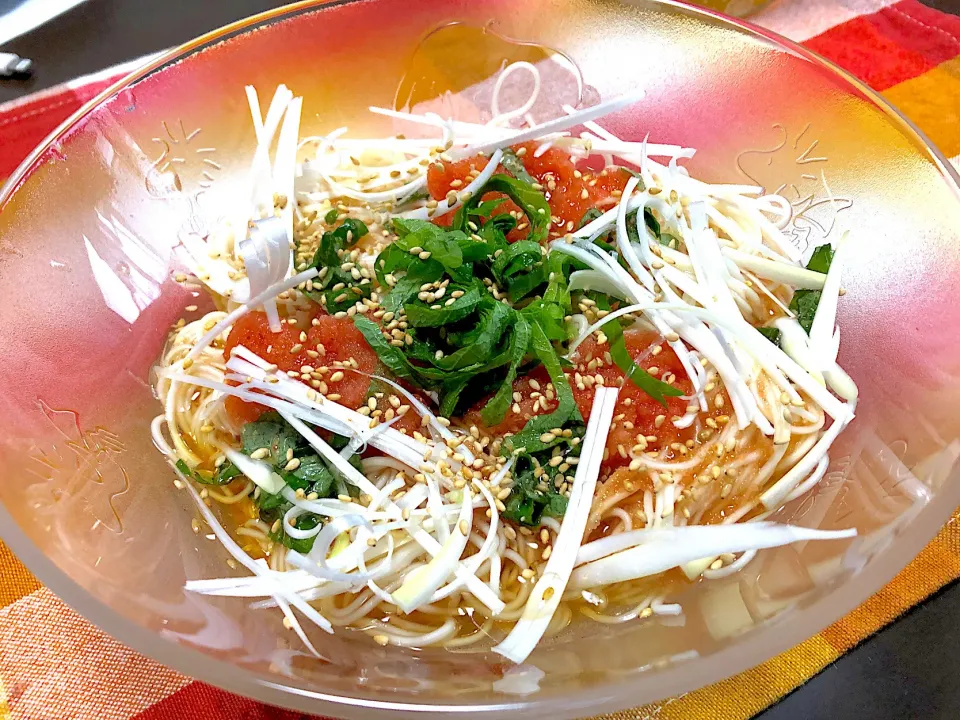 ごま油香るしそ明太そうめん|Misako Kojimaさん