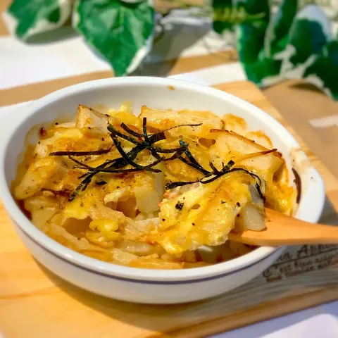 「えのきだけ」を使ってみたSnapdishの料理・レシピ写真:リピリピ♪あゆ♡の料理 長芋とえのきのチーズ焼き❥❥らでぃっしゅぼーや｢ぱれっと8種｣より