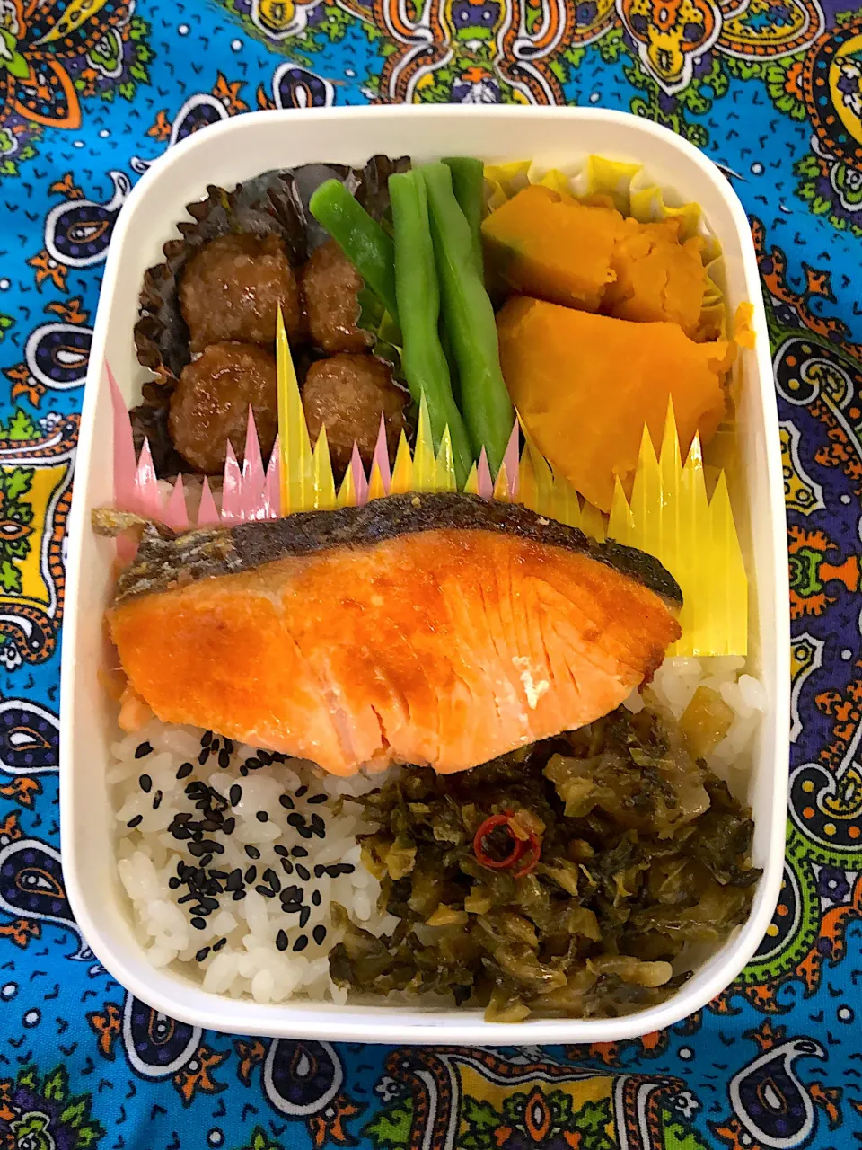 今日のシャケ弁当【めし】|超絶トルーマン石6さん