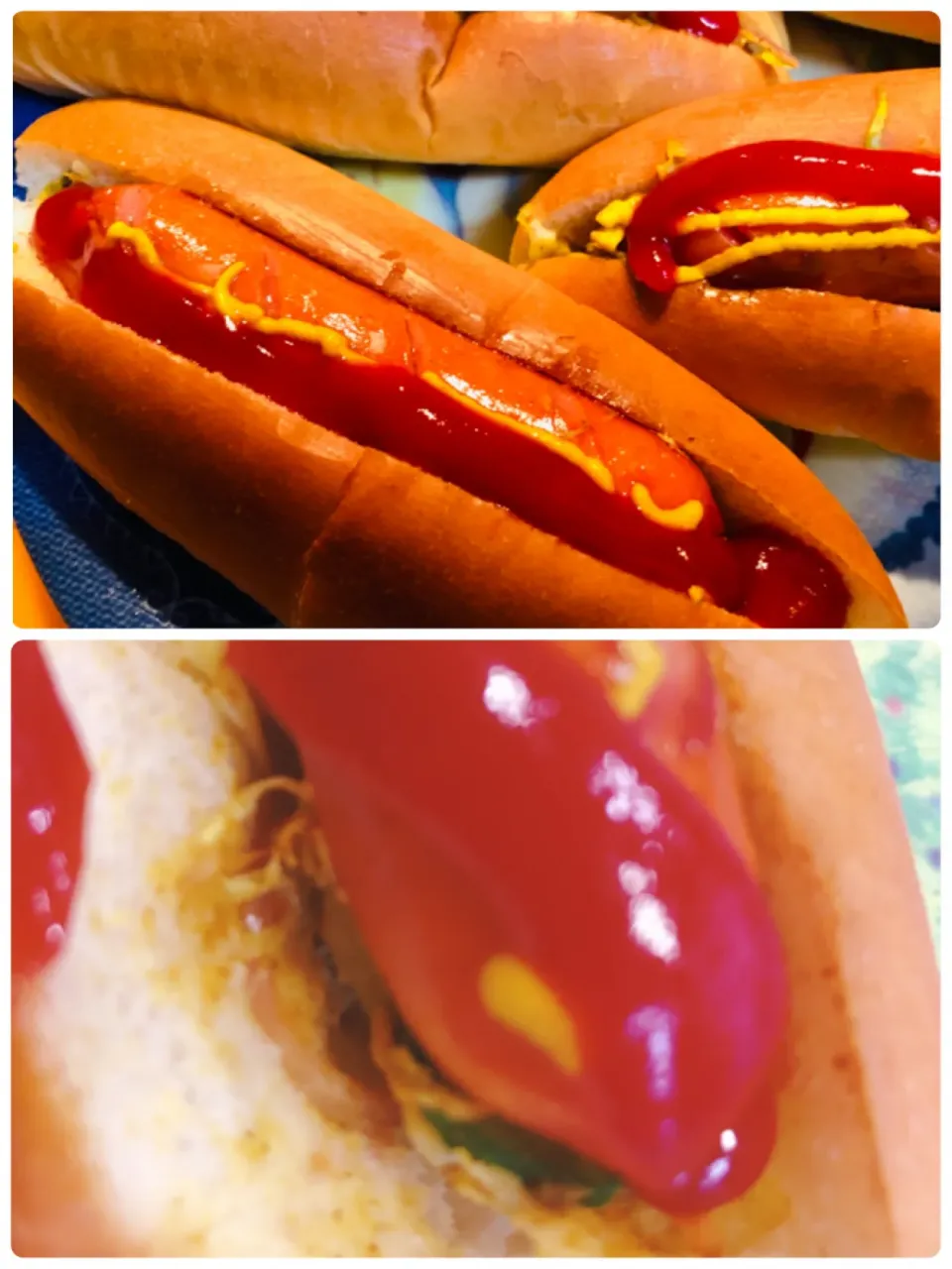 朝ごパンはホットドッグ🌭🌭🌭🌭カレー味のキャベツを入れてマスタードは納豆に付いてたやつを再利用😅|海斗さん