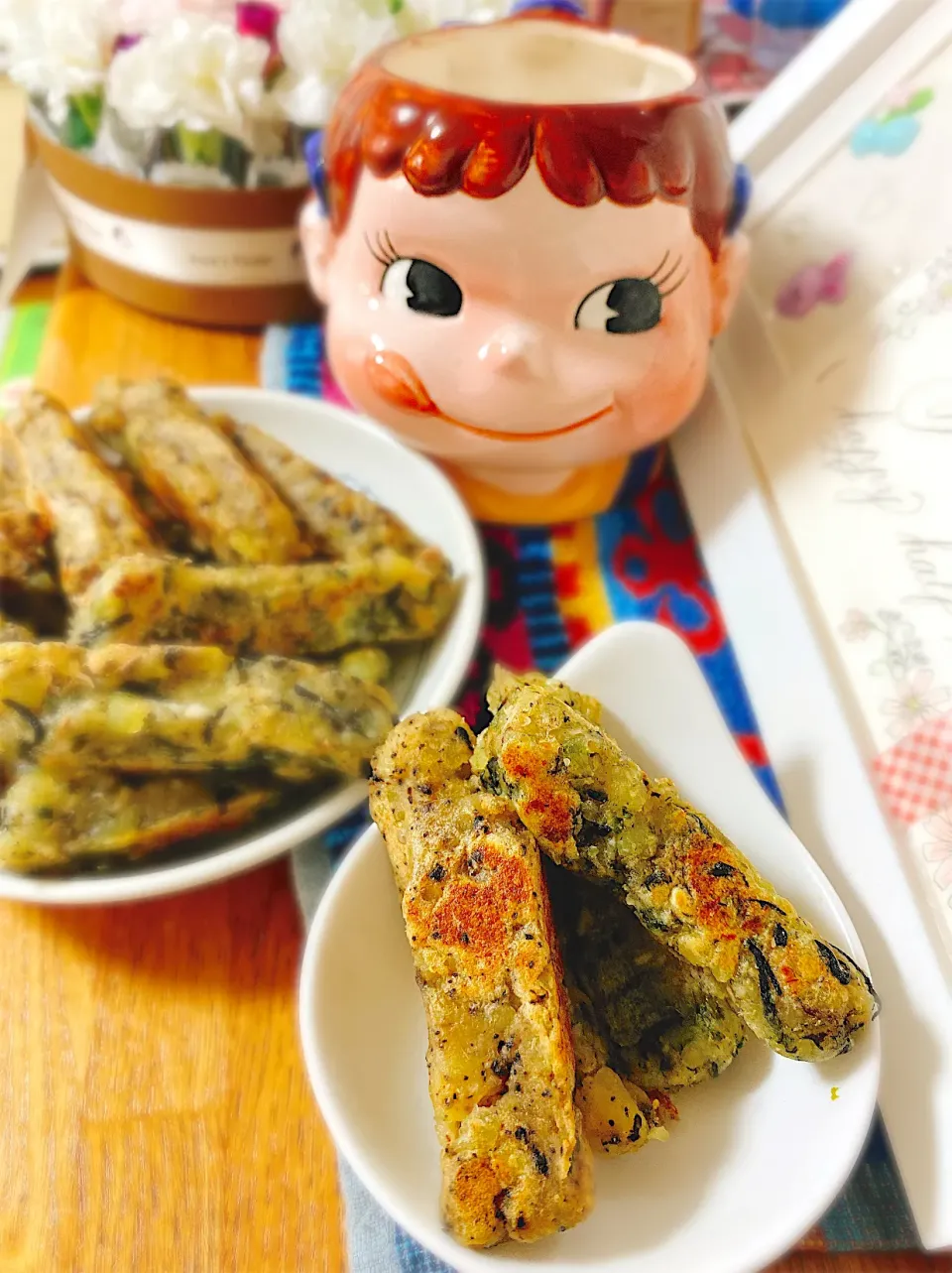 手掴み食べシリーズ♡２種のさつまいもスティックおやき〜さつまいもさんのおいしい蒸し方もご一緒に〜。|ぽき。さん