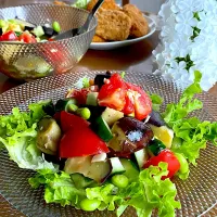 茄子とトマトのガーリックマリネのサラダ🥗