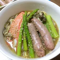 Snapdishの料理写真:塩＋醤油ラーメン🍜|やないゆいさん