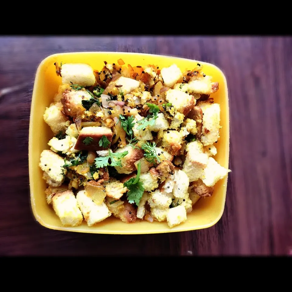 South Indian style Bread upma|Sahana Paakashaleさん