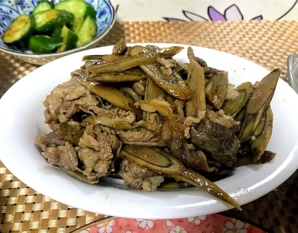 ゴボウと牛肉の炒め物|Qさん