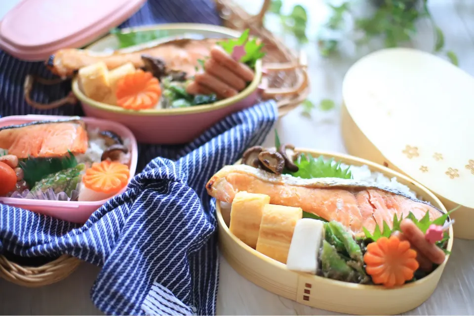 定番🐟鮭弁当|ゆいか＊さくママさん