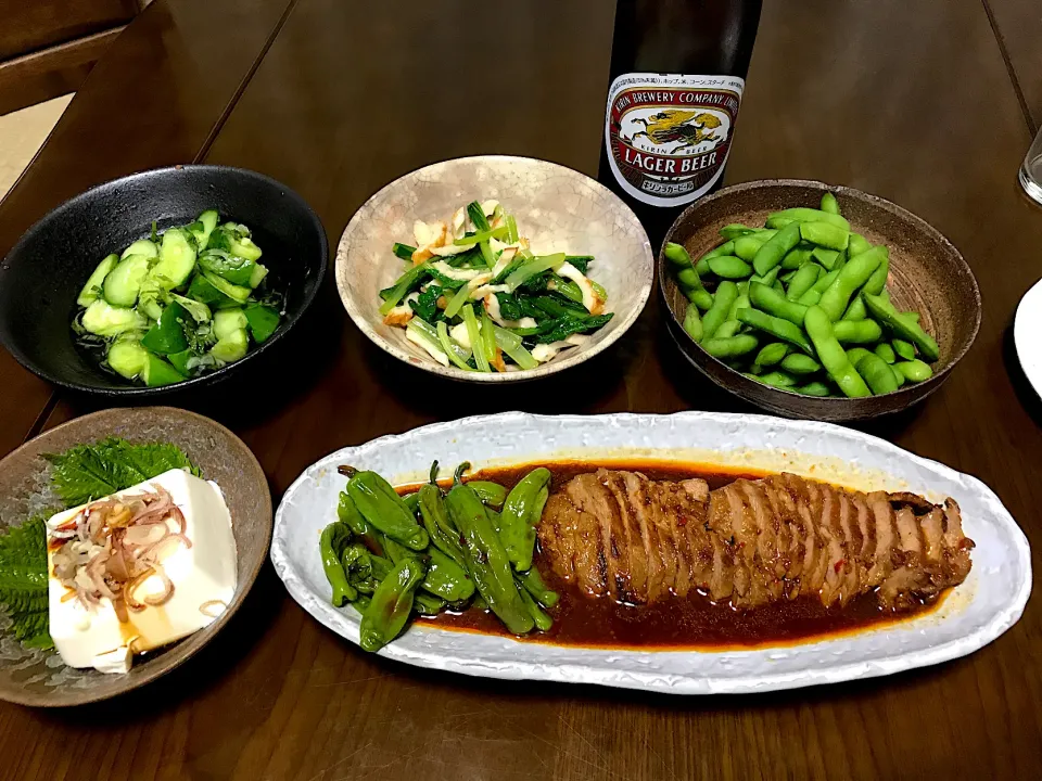 Snapdishの料理写真:2020.7.30 二日目の焼豚🍻🍻🍻|ゆみずさん