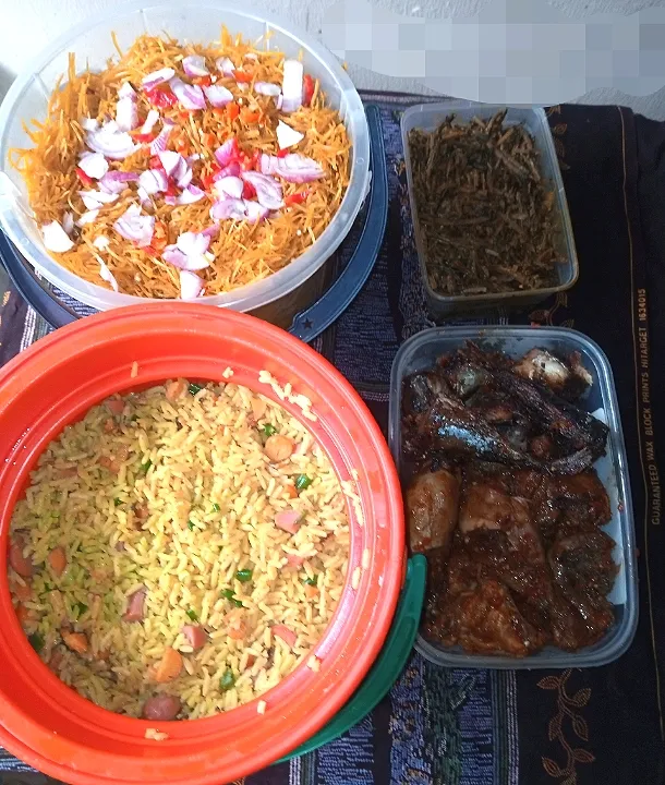 Nigeria Abacha and Fried rice|Adaobi_Vera (Nwanyi_okuko)さん