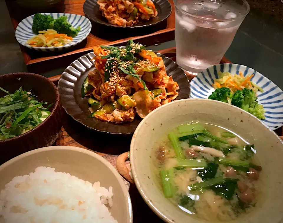 冷凍野菜とほんだしの時短味噌汁✨でスピード晩ご飯🍚|ふぅさん