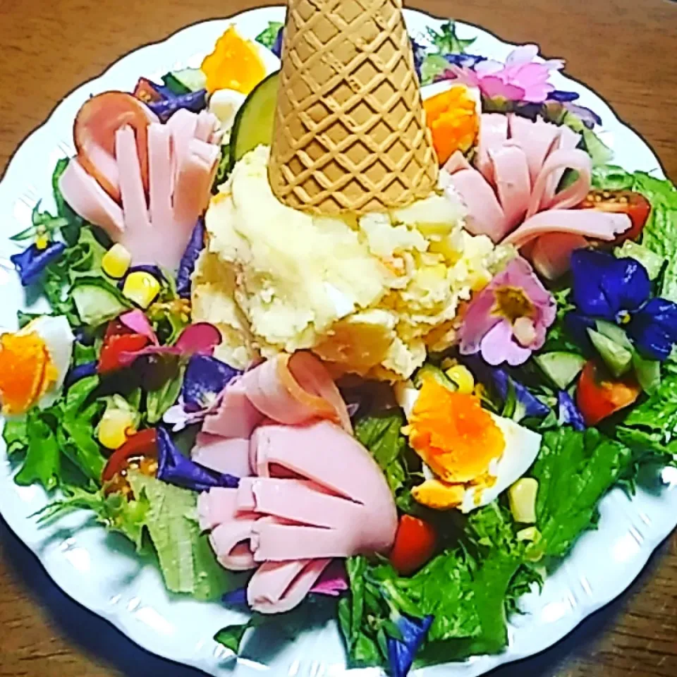 Snapdishの料理写真:🥗ポテトサラダケーキ🥗|hh//さん