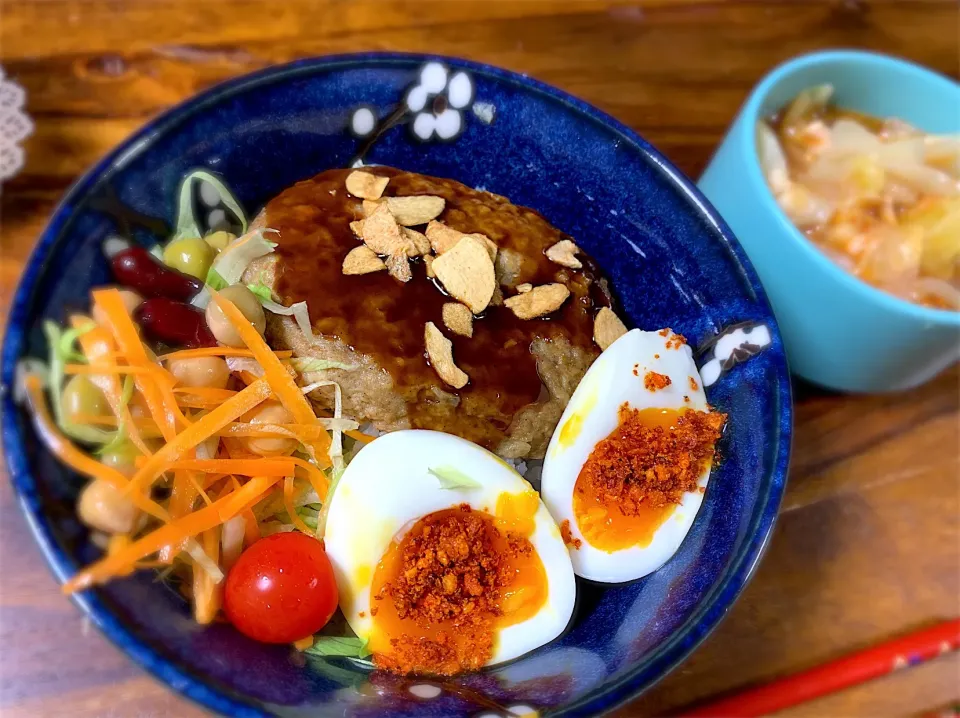 Snapdishの料理写真:ロコモコ丼…|みきさん