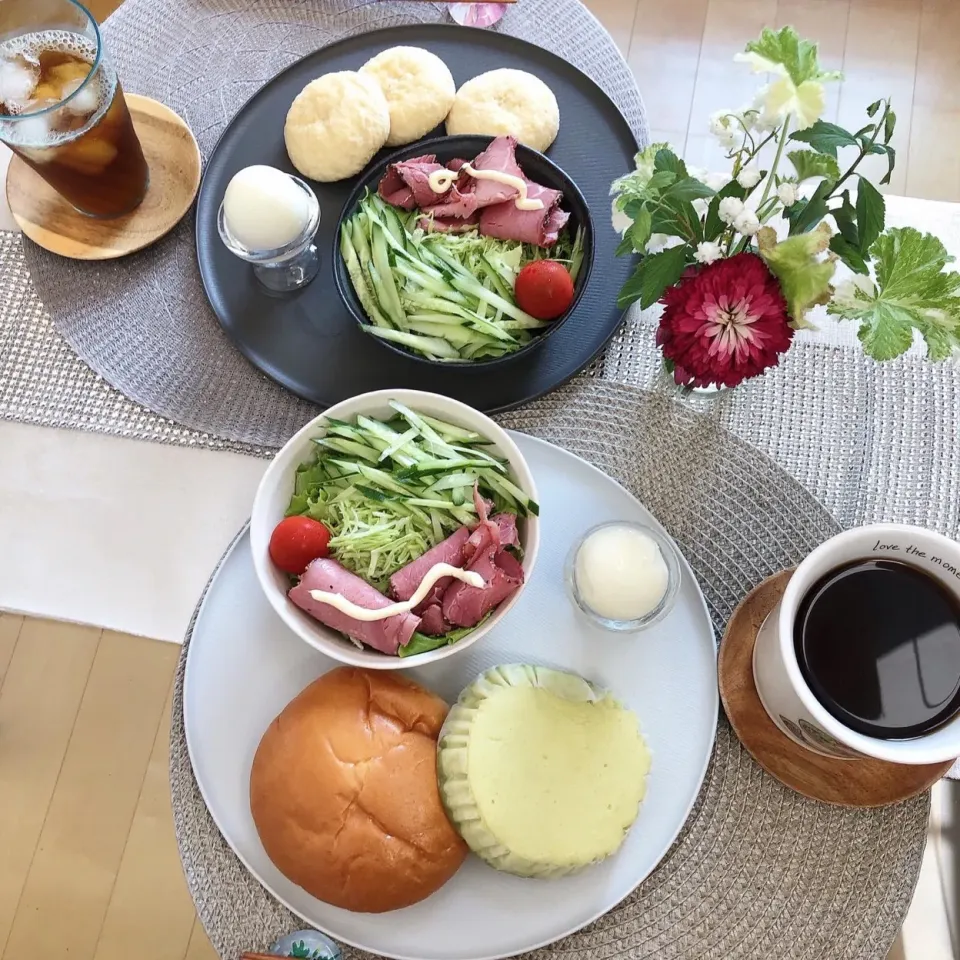 Snapdishの料理写真:8/1❤︎休日モーニング❤︎|Makinsさん