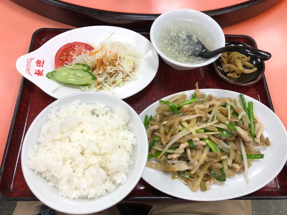 豚肉生姜ザーサイ炒め定食|しのぶさん