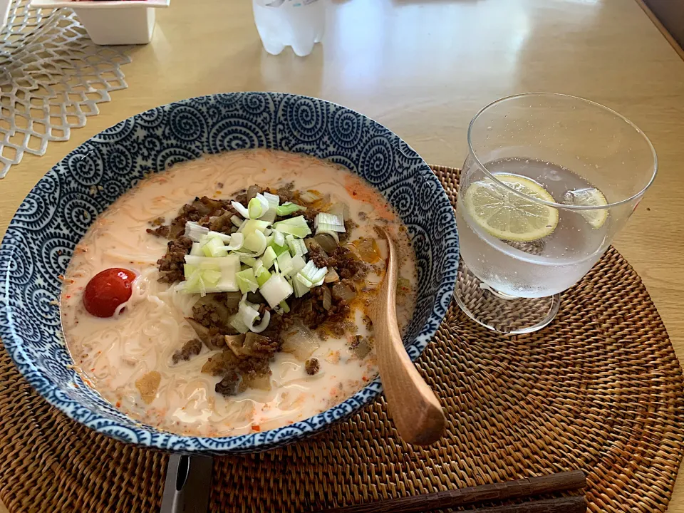 Snapdishの料理写真:素麺で坦々麺|ファニーさん