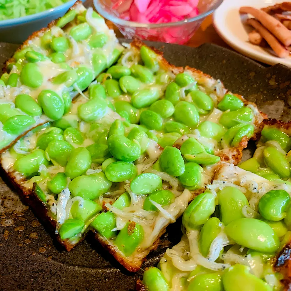 枝豆チーズ焼き🧀　夏野菜|いちごさん