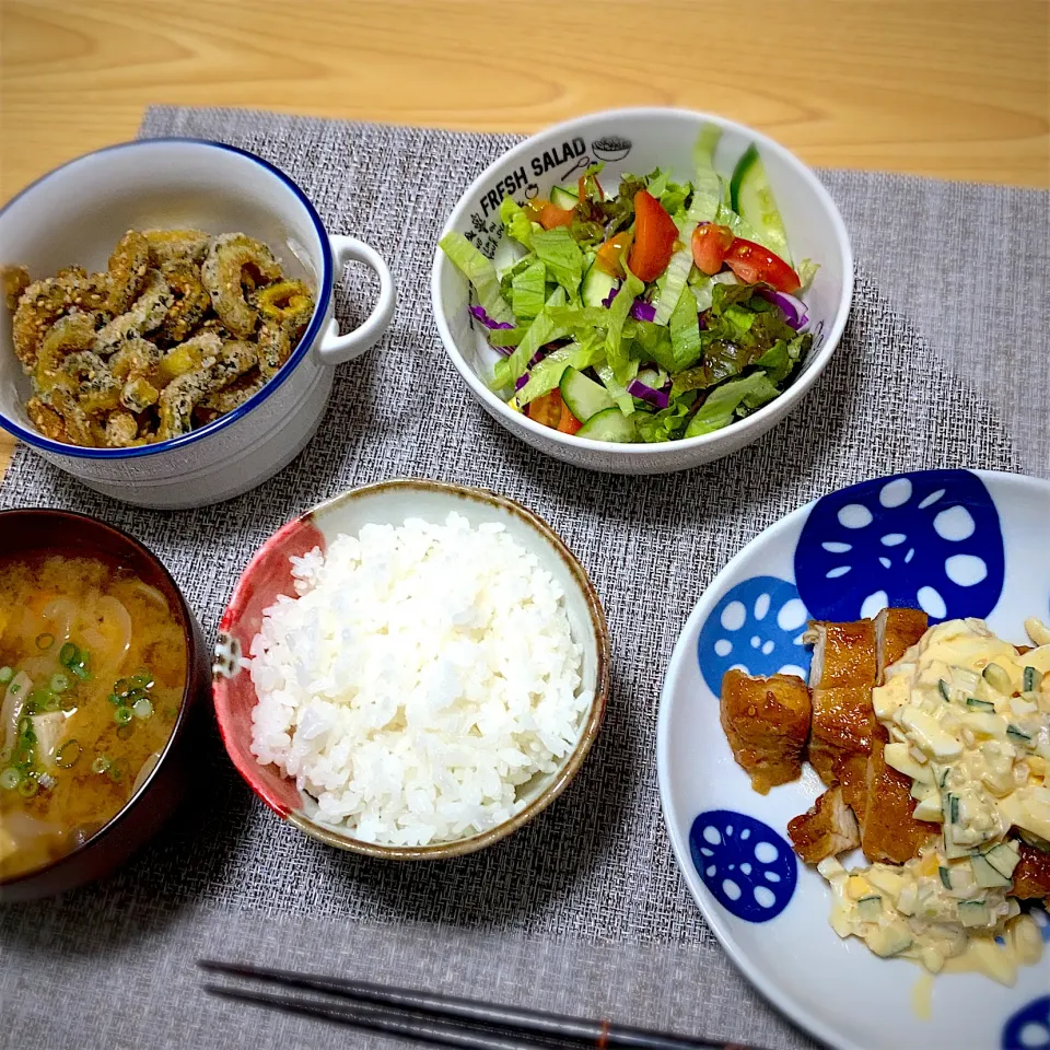 夕食|ツインうさぎさん