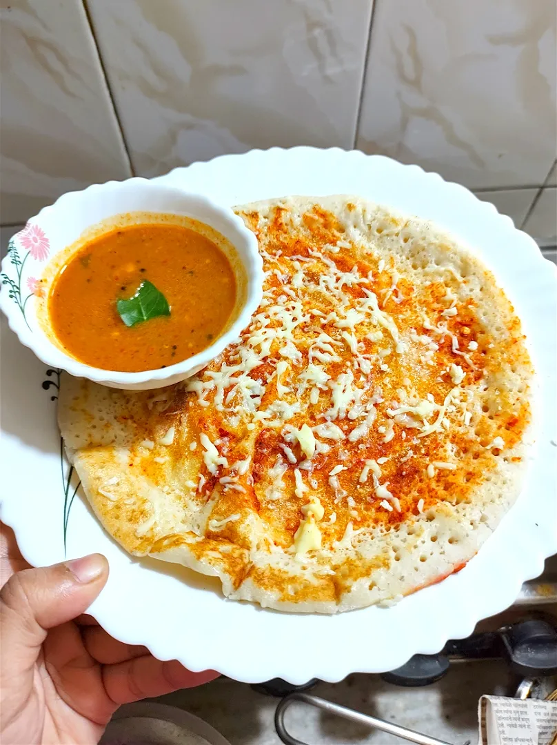 Cheese Schezwan Dosa🤩|Dhanshreeさん