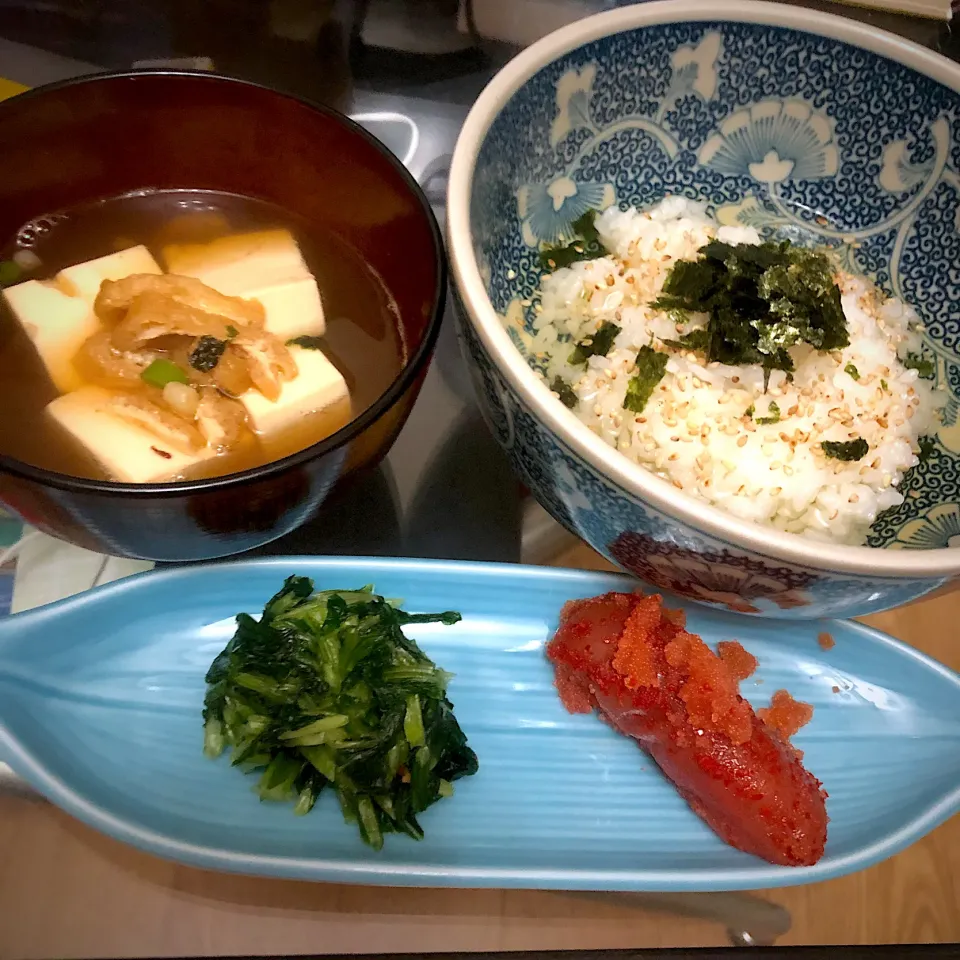 深夜の夜食　お茶漬けとお豆腐のおすまし|まり＊さん