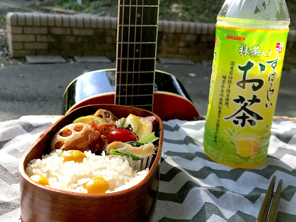 Snapdishの料理写真:レンコンの海老はさみ焼き弁当|Tak@さん