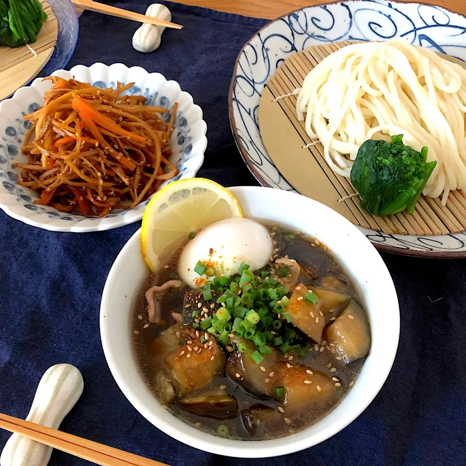 ナスと豚肉の漬けうどん|あここさん