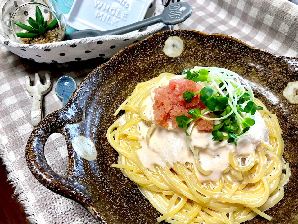 くららさんの料理 我が家の明太クリームスパゲティ☆|がぁがさん