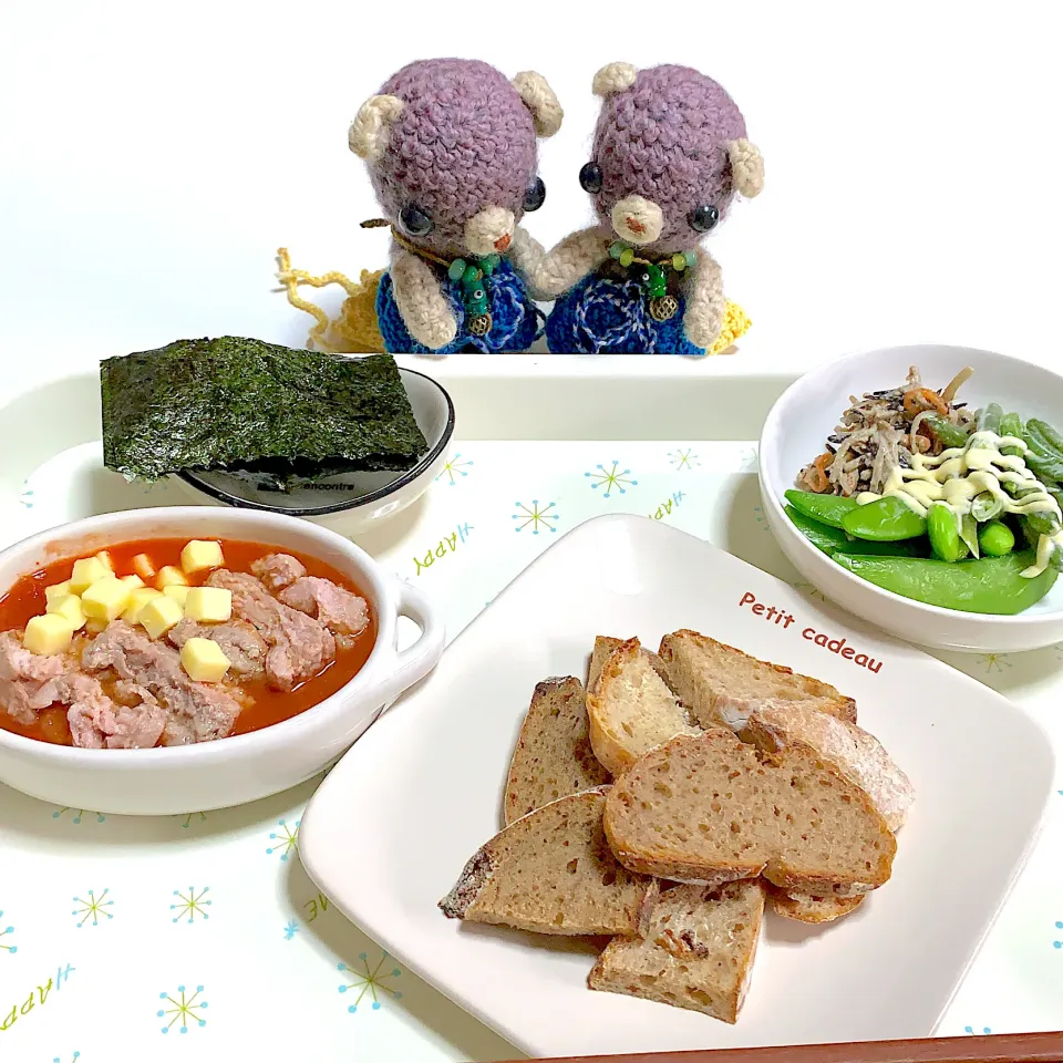 Snapdishの料理写真:お昼ごぱん。ヽ(・∀・)|chagashiさん