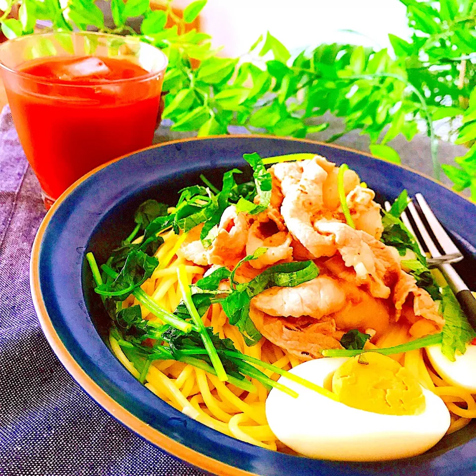 これいける👍　和風冷しゃぶパスタ🍝|Sの食卓さん