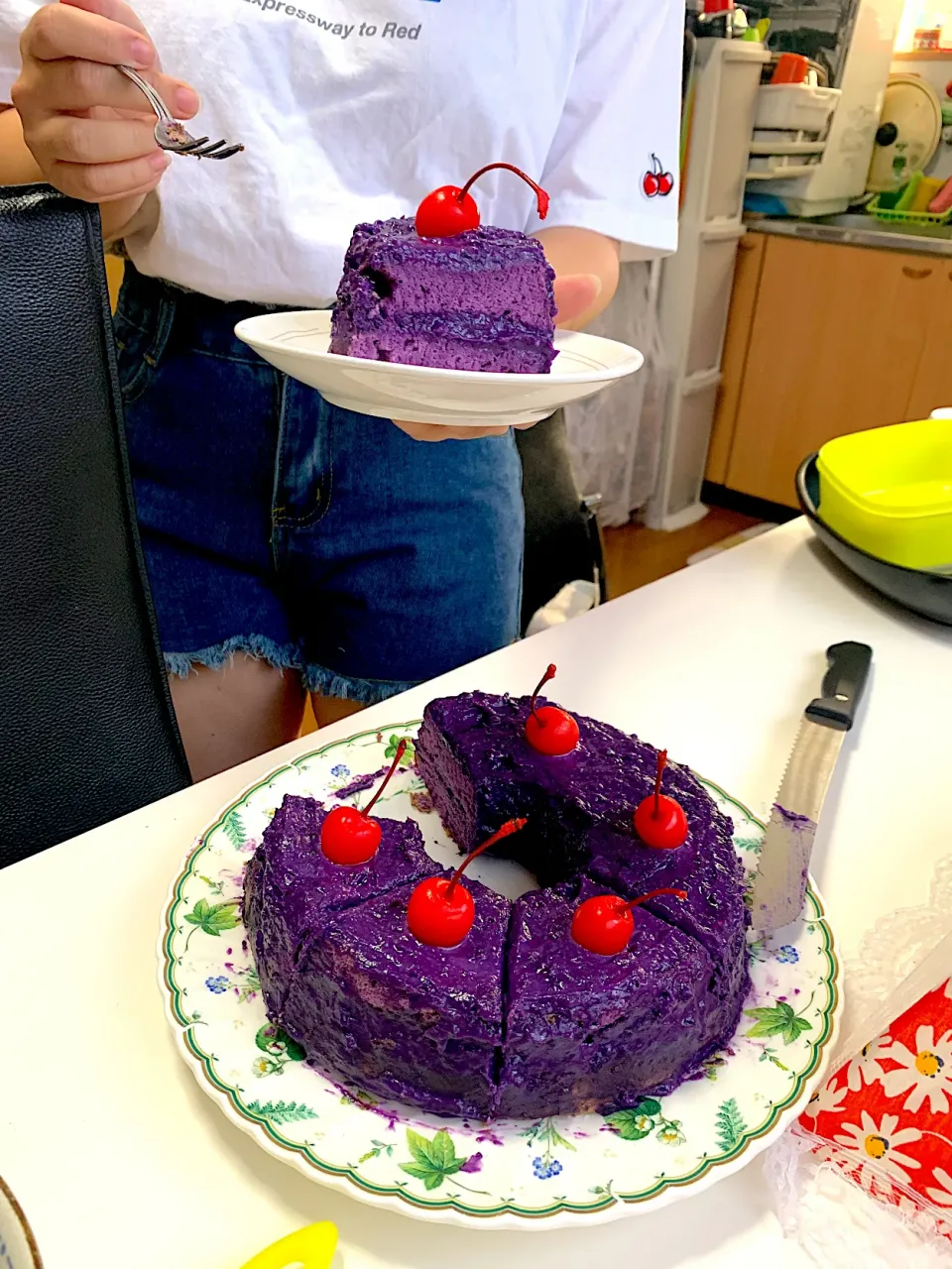 Ube cake|gachiyunaoさん