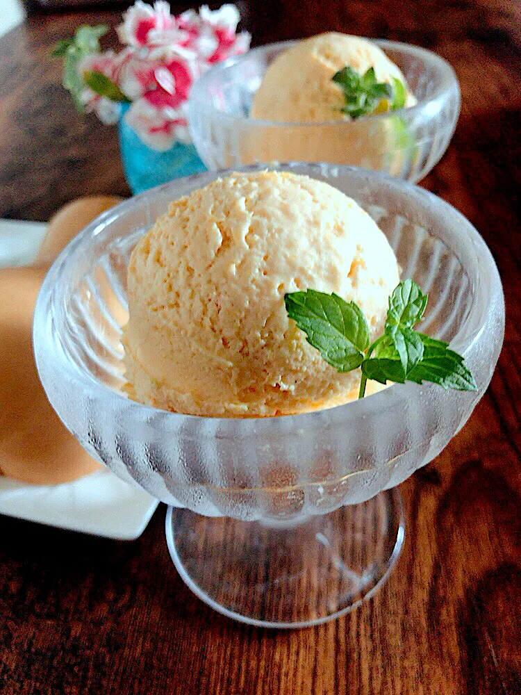 かぼちゃ甘酒アイス🍨。お酒の後のデザートに。|とんちんさん