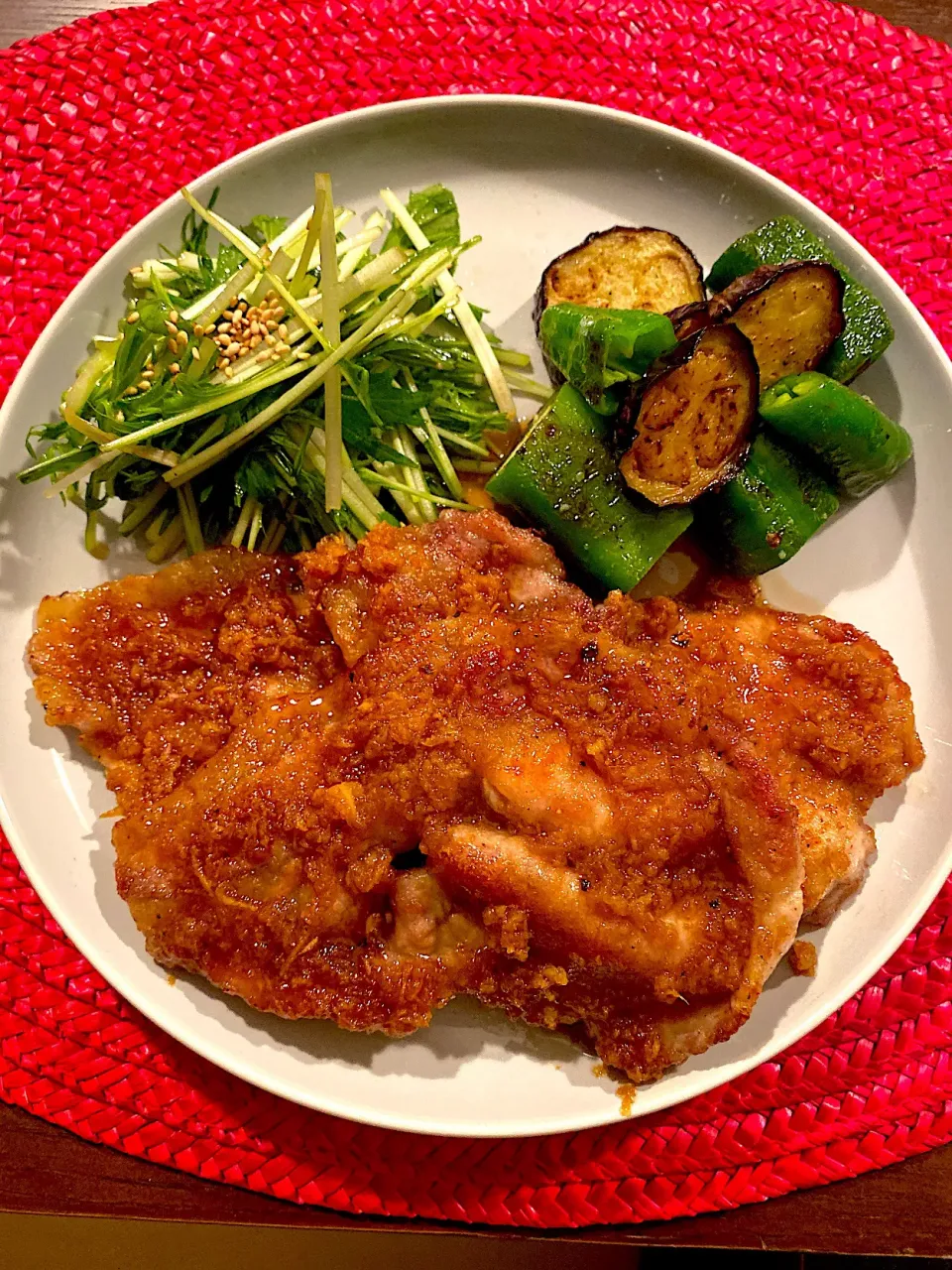 生姜焼きグリル野菜添え|OLの気ままご飯🍽さん