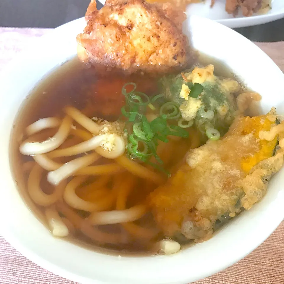 天ぷらうどん　鶏天、ピーマン、かぼちゃ|純さん