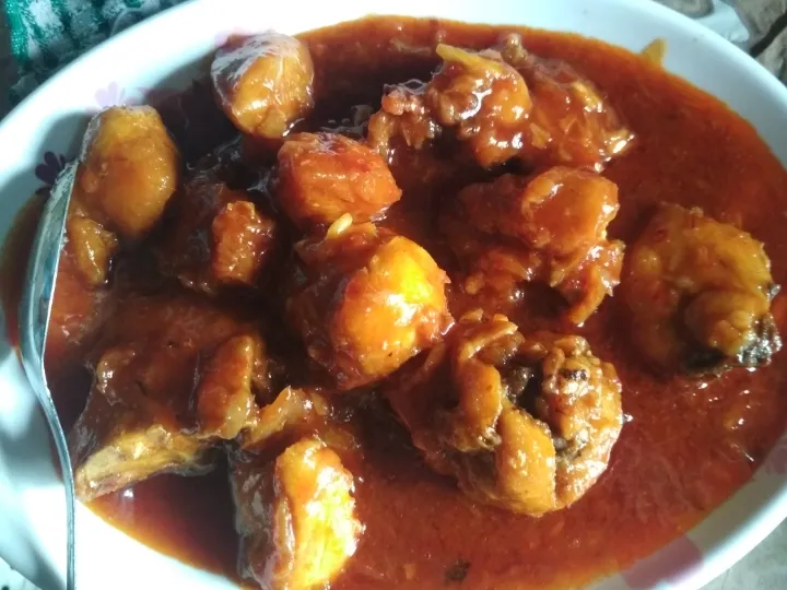 Snapdishの料理写真:ayam masak merah|niky amiraさん