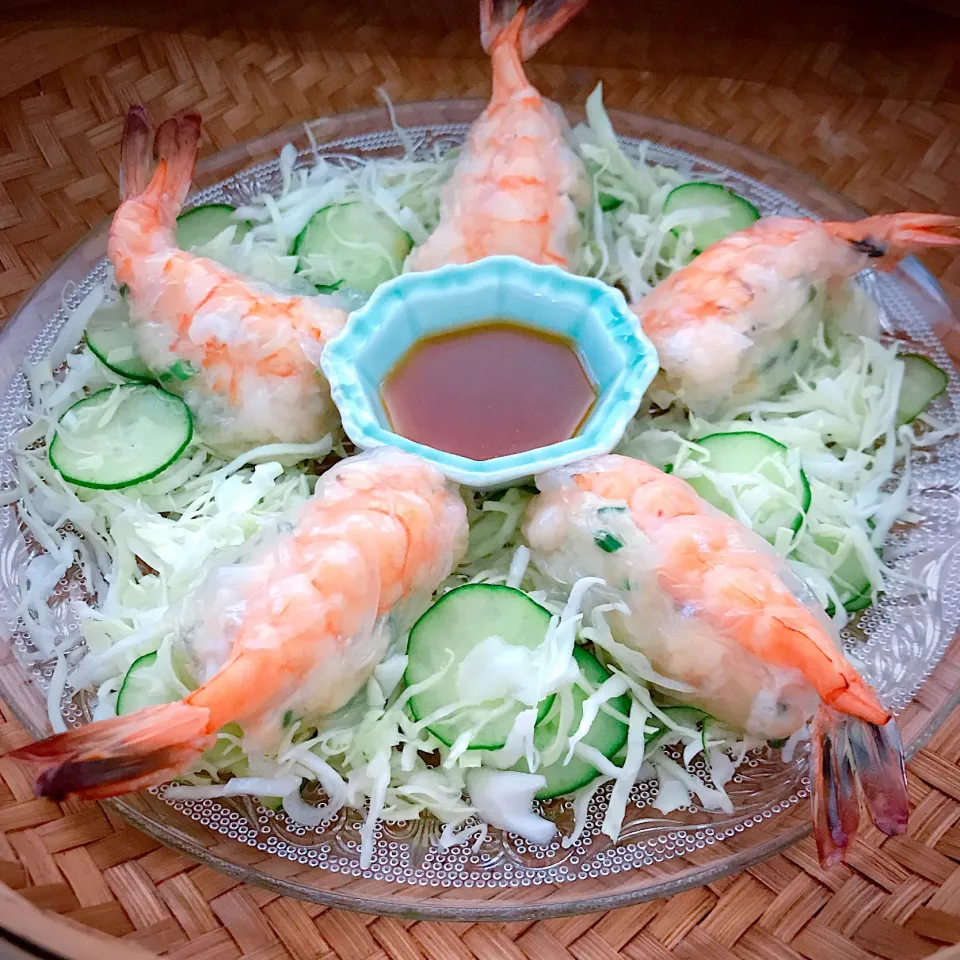 Snapdishの料理写真:🦐🦐🦐えび蒸し餃子🦐🦐🦐|めぐぐさん