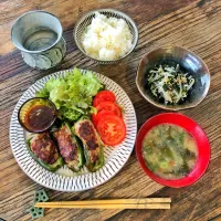 ピーマンの肉詰め定食♪|Nonさん