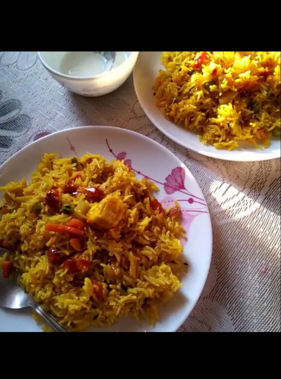 mix veg rice with curd|IndianHands🙏さん