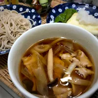 Snapdishの料理写真:豚肉としめじのつけ蕎麦|tomoさん