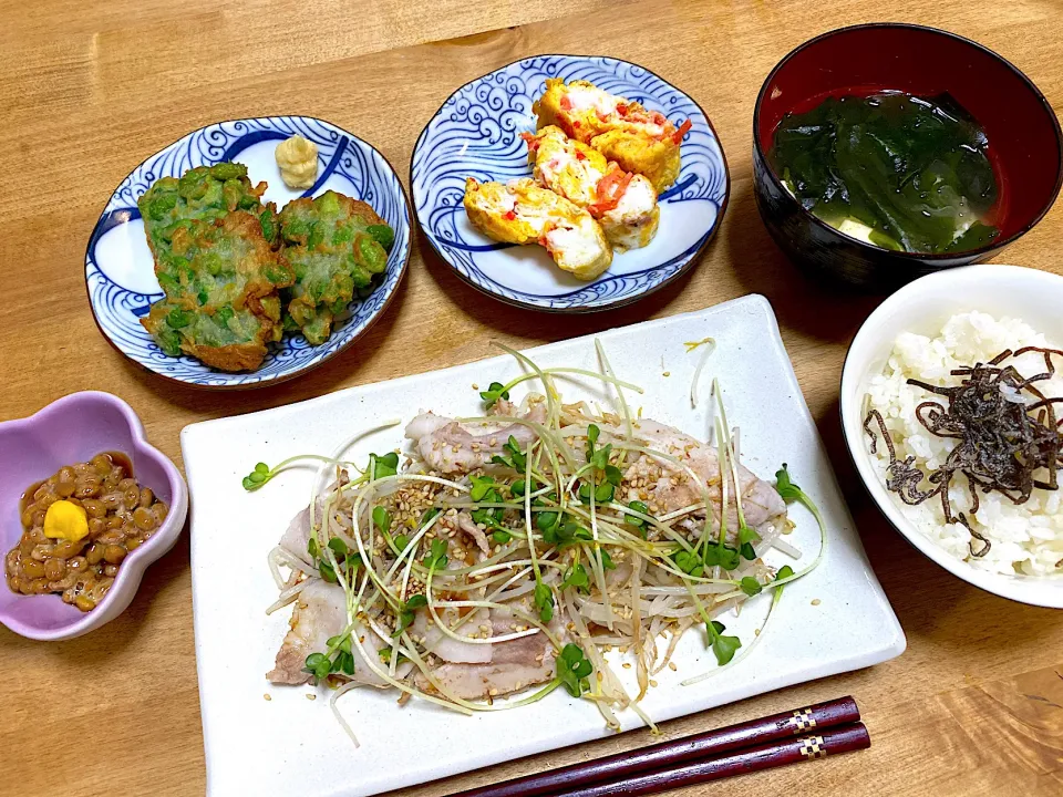 冷しゃぶ🍚定食😌|かおちゃんさん