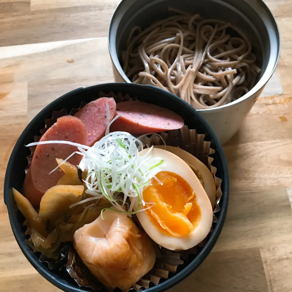 蕎麦弁当（水筒に麺つゆ入れて^_^）|marioさん