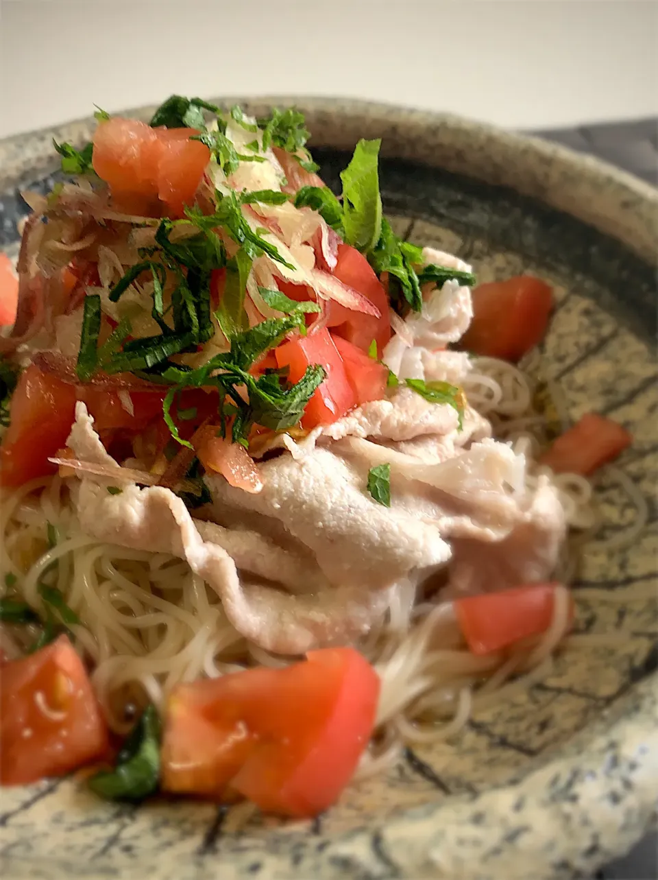 豚しゃぶトマト🍅素麺|Yochipyさん