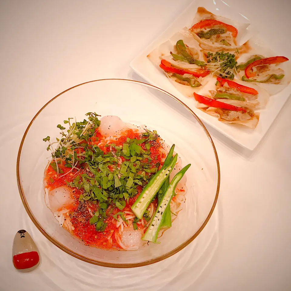 トマトすりおろし夏素麺🍅|たぬーんさん