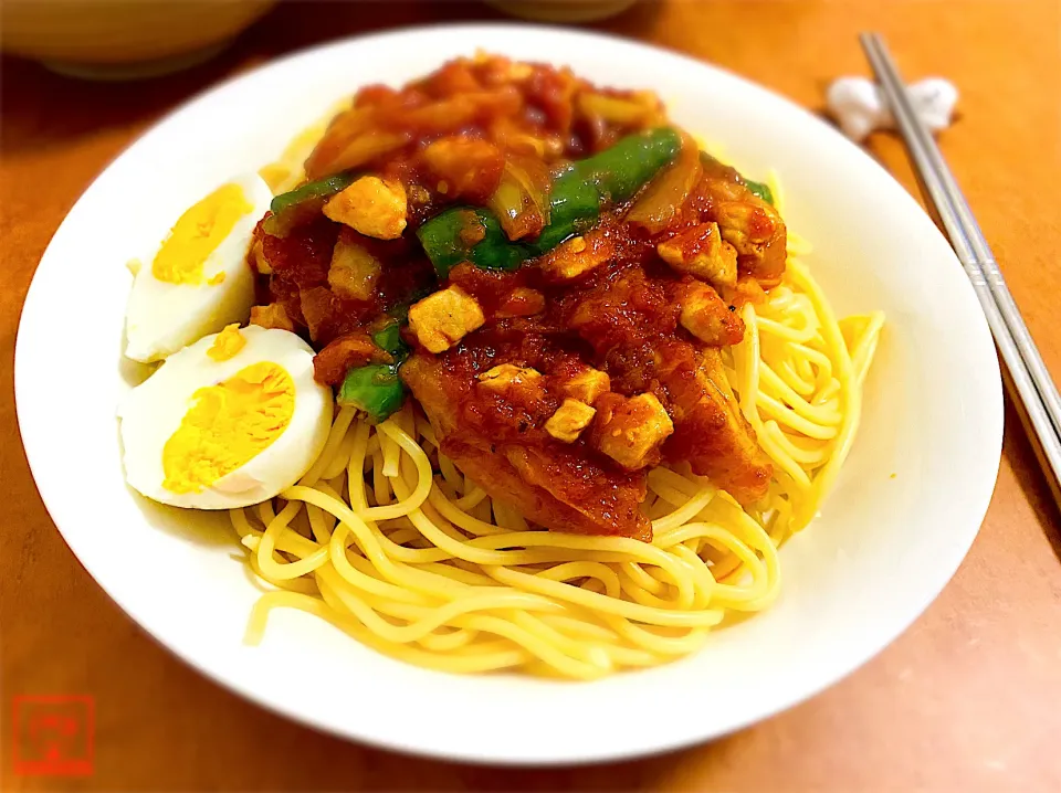 Dinner with spaghetti (スパゲッティ付きディナー)|MI 「いどりす」さん