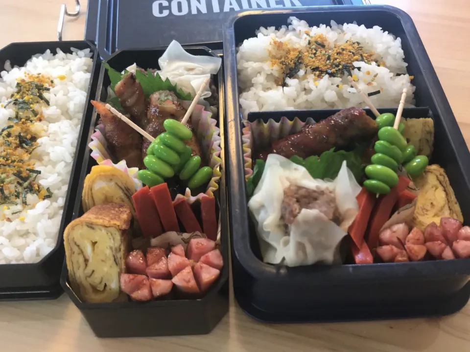 Snapdishの料理写真:2020.8.5 小学生&中学男子のお弁当🍱|かおたまさん